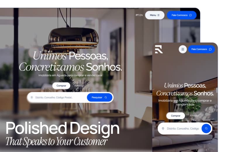 Premium web design for the Relux real estate agency